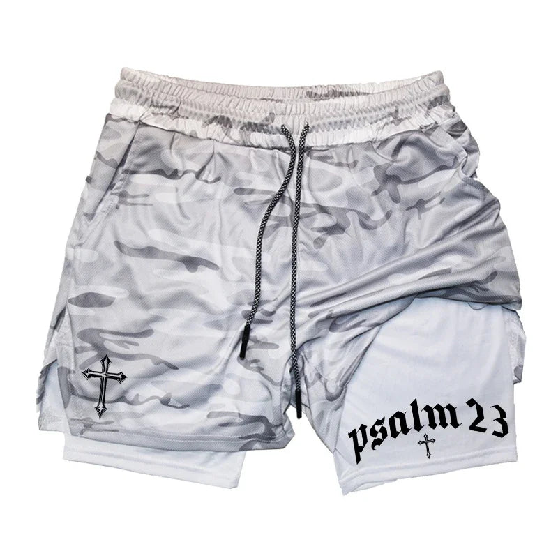 2025 New Men's 2-in-1 Sports Shorts Quick-Dry Running Fitness Training and Swimming Double-Layer Coverage Summer M-3XL