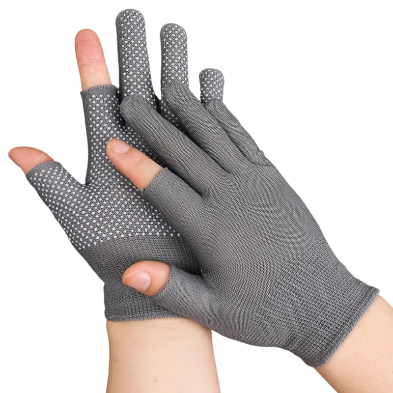 Non-slip Touchscreen Nylon Gloves Men Women Summer Outdoor Riding Sport Fitness Breathable Non-slip Sunscreen Half Finger Gloves