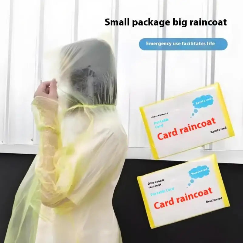 5Pcs Portable Emergency Raincoats For Hiking, Travel, Camping, And Cycling, Outdoor Emergency Gear, Compact Durable Rainwear