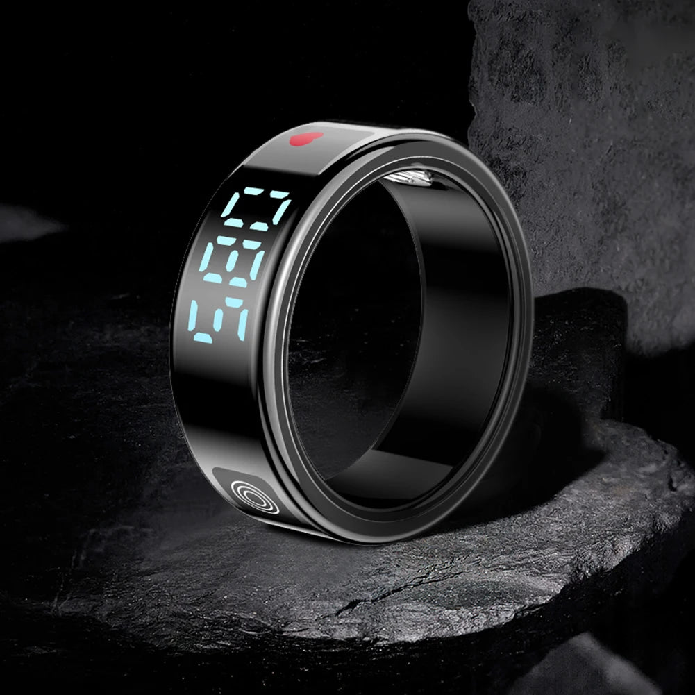 2025 New RS08 Smart Ring 5ATM Waterproof Health Fitness Ring Multi Sport Modes Heart Rate and Blood Oxygen Monitor for Men Women