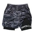 2025 New Men's 2-in-1 Sports Shorts Quick-Dry Running Fitness Training and Swimming Double-Layer Coverage Summer M-3XL
