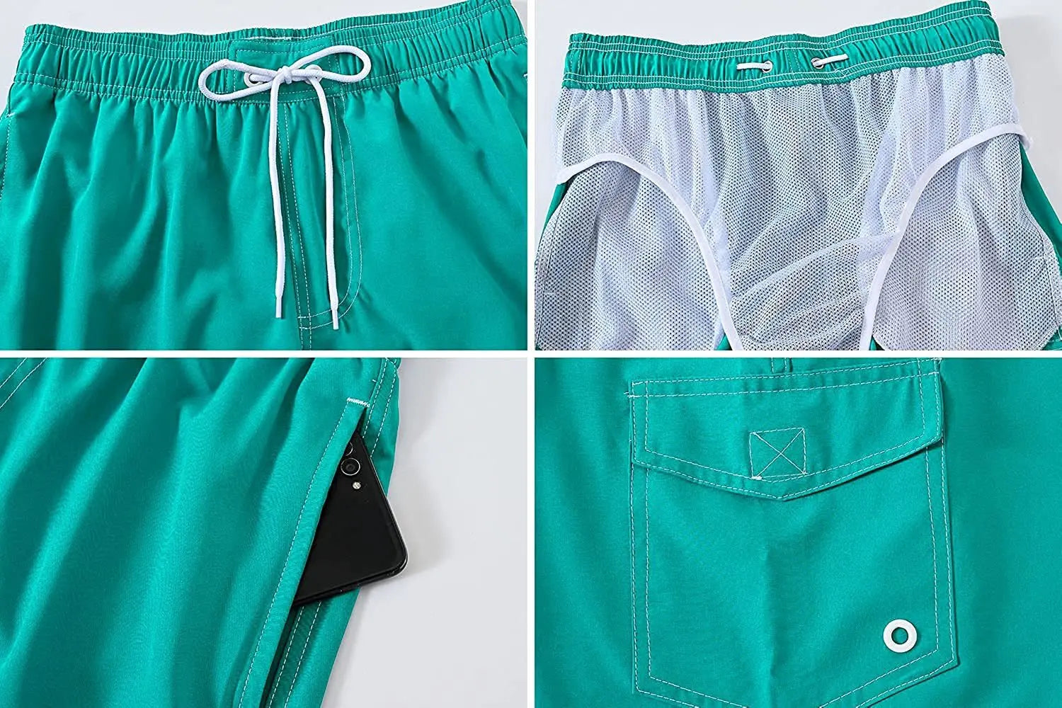 Men's Summer Beach Shorts Swimsuits Mesh Lined Swimwear Board Shorts Male Swimming Trunks Bathing Suit Sports Clothes