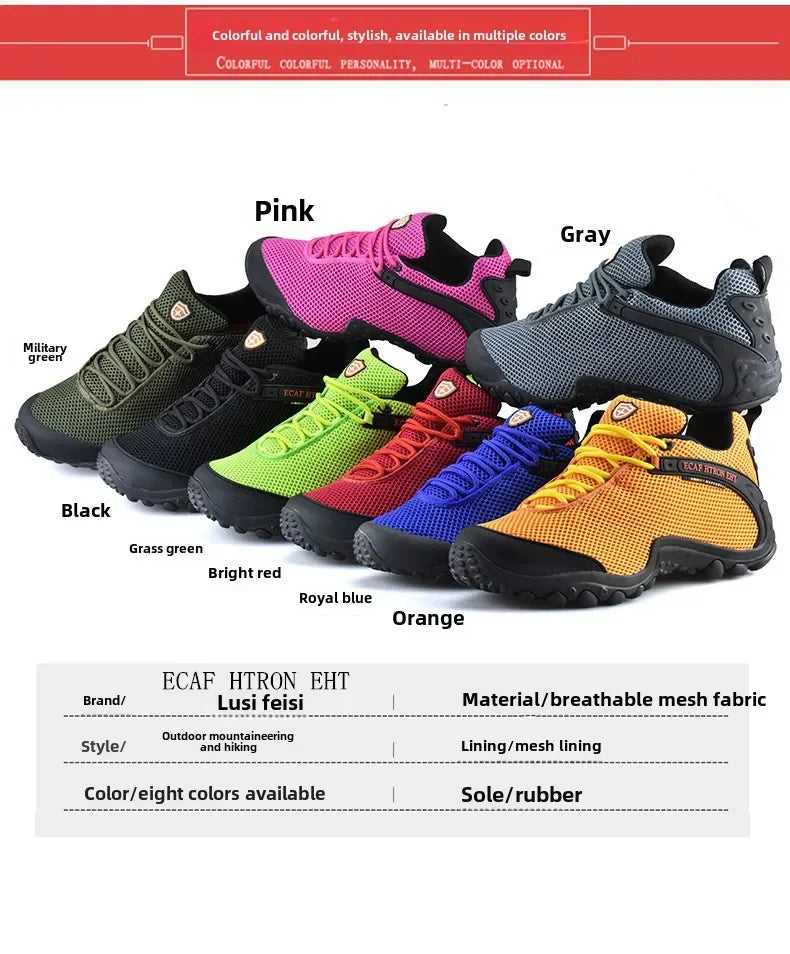 Hiking Shoes High Quality Mesh Anti Slip Lightweight Sneakers Outdoor Adventure Trekking Sport Shoe Women Men Marching Shoes