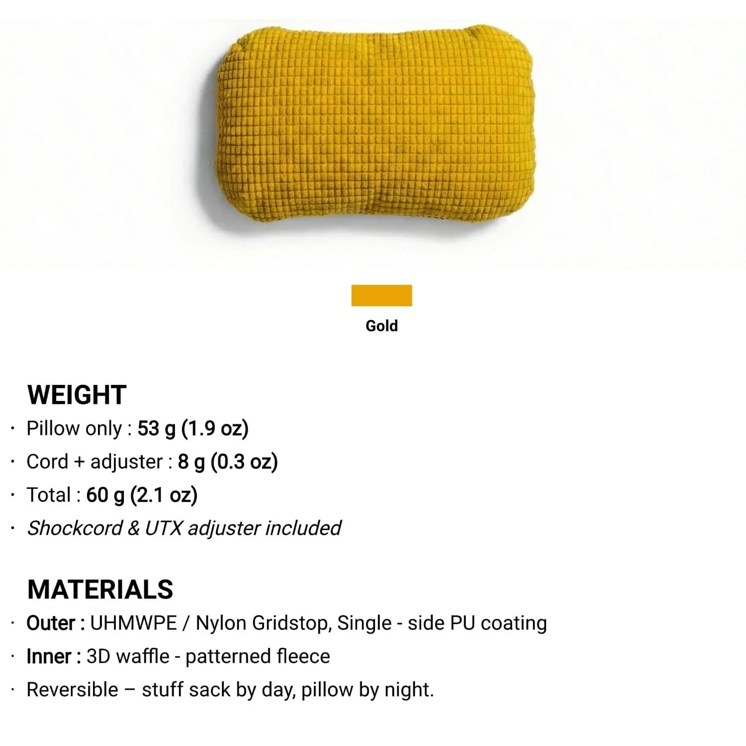 [HODRGEAR] Stuff Sack & Pillow UHMWPE Multifunctional Storage bag Outdoor Camping Headrest 53g Ultralight Hikers