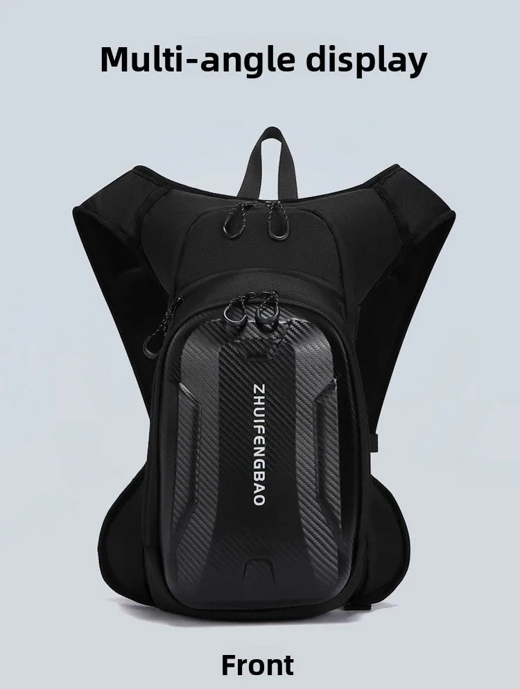Motorcycle Backpack And Leg Bag Set for Men Hard Shell Multifunctional Riding Gear Outdoor Crossbody Chest Pack