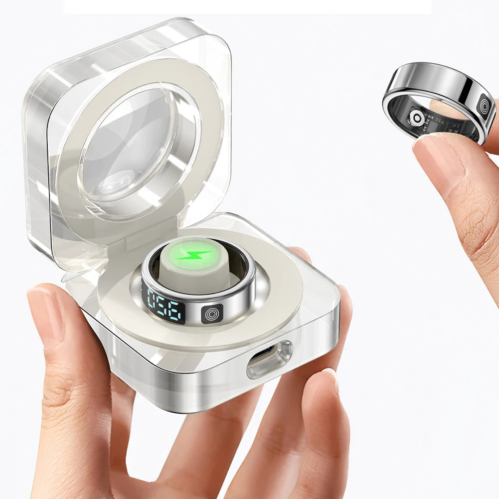 2025 New RS08 Smart Ring 5ATM Waterproof Health Fitness Ring Multi Sport Modes Heart Rate and Blood Oxygen Monitor for Men Women