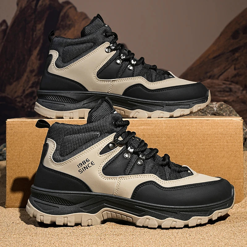 Hiking boots spring autumn new mem's casual sprots boots fashion anti slip soft sole comfort workwear boots youth outdoor boots