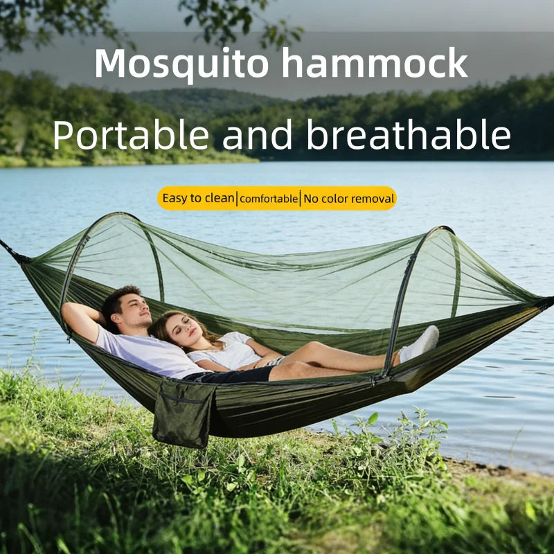 Portable outdoor camping hammock, outdoor furniture with mosquito net, bed, sleeping tent, hammock, camping hammock, Camping net