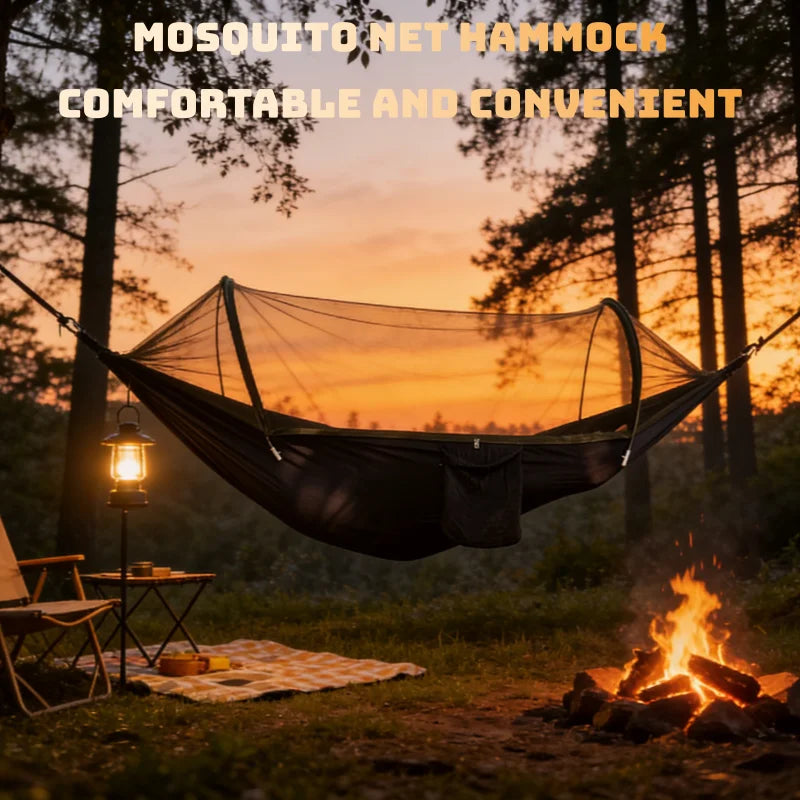 Portable outdoor camping hammock, outdoor furniture with mosquito net, bed, sleeping tent, hammock, camping hammock, Camping net