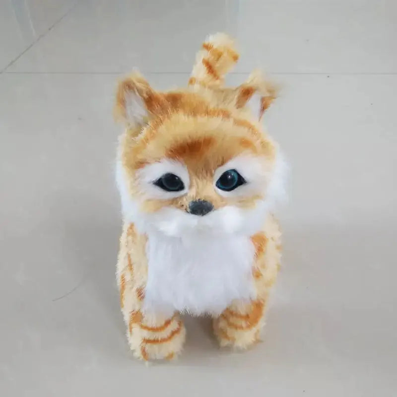 Robot Cat Toy Interactive Electronic Plush Animal Sound Control Sing Song Music Pet Touch Control Kitty For Kids Birthday Gift