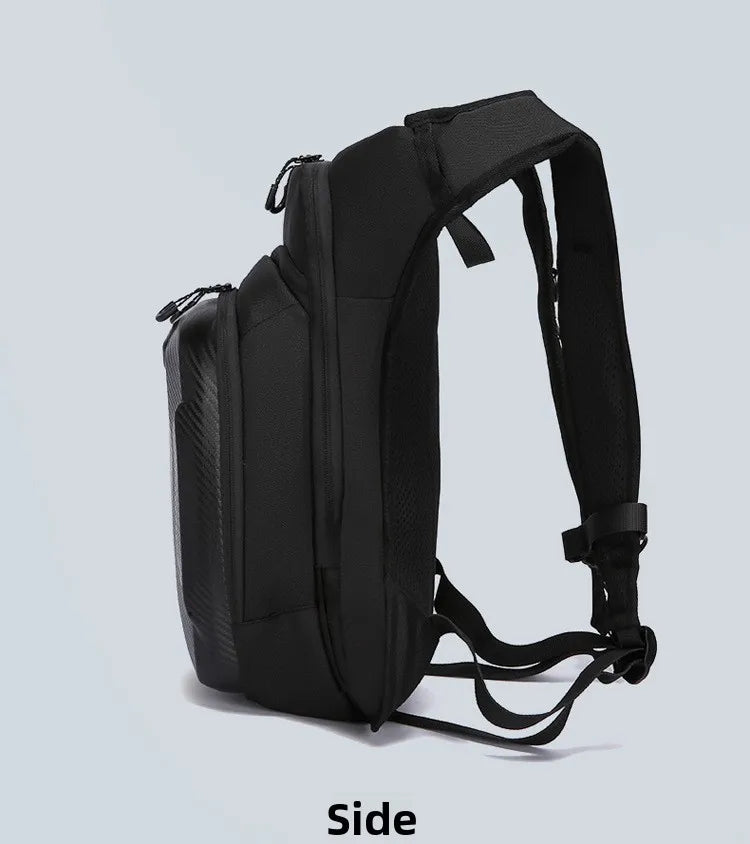 Motorcycle Backpack And Leg Bag Set for Men Hard Shell Multifunctional Riding Gear Outdoor Crossbody Chest Pack