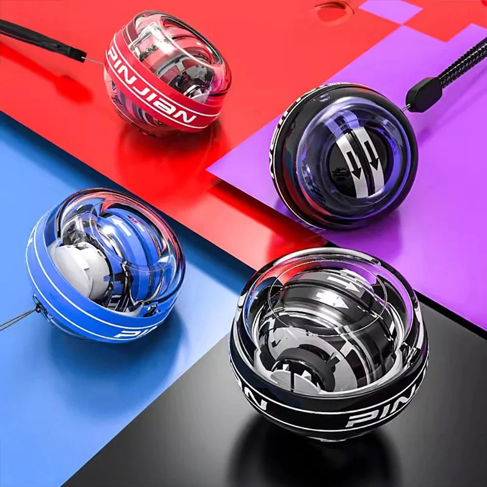 LED Power Wrist Ball Self-Starting Gyro Trainer For Home Arm Fitness Hand Muscle Exercise Non-Slip Grip Durable Men Women