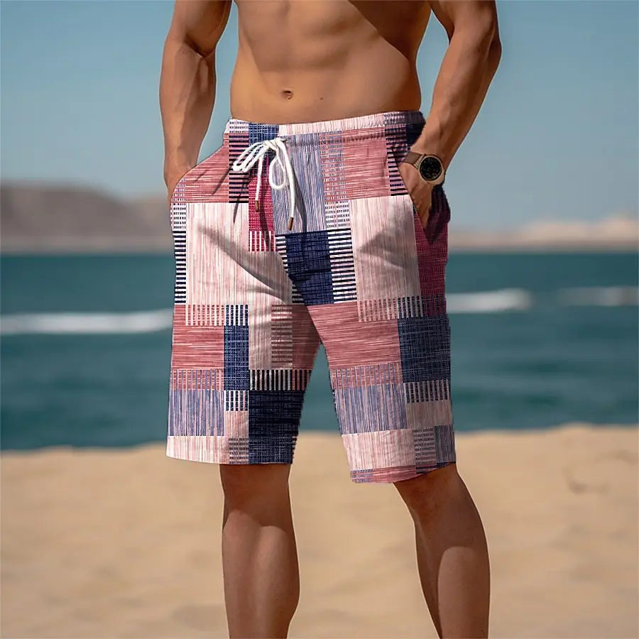Summer Men's Swim Shorts5XL Swim Trunks Quick Dry Board Shorts Bathing Suit Breathable Drawstring With Pockets for Surfing Beach