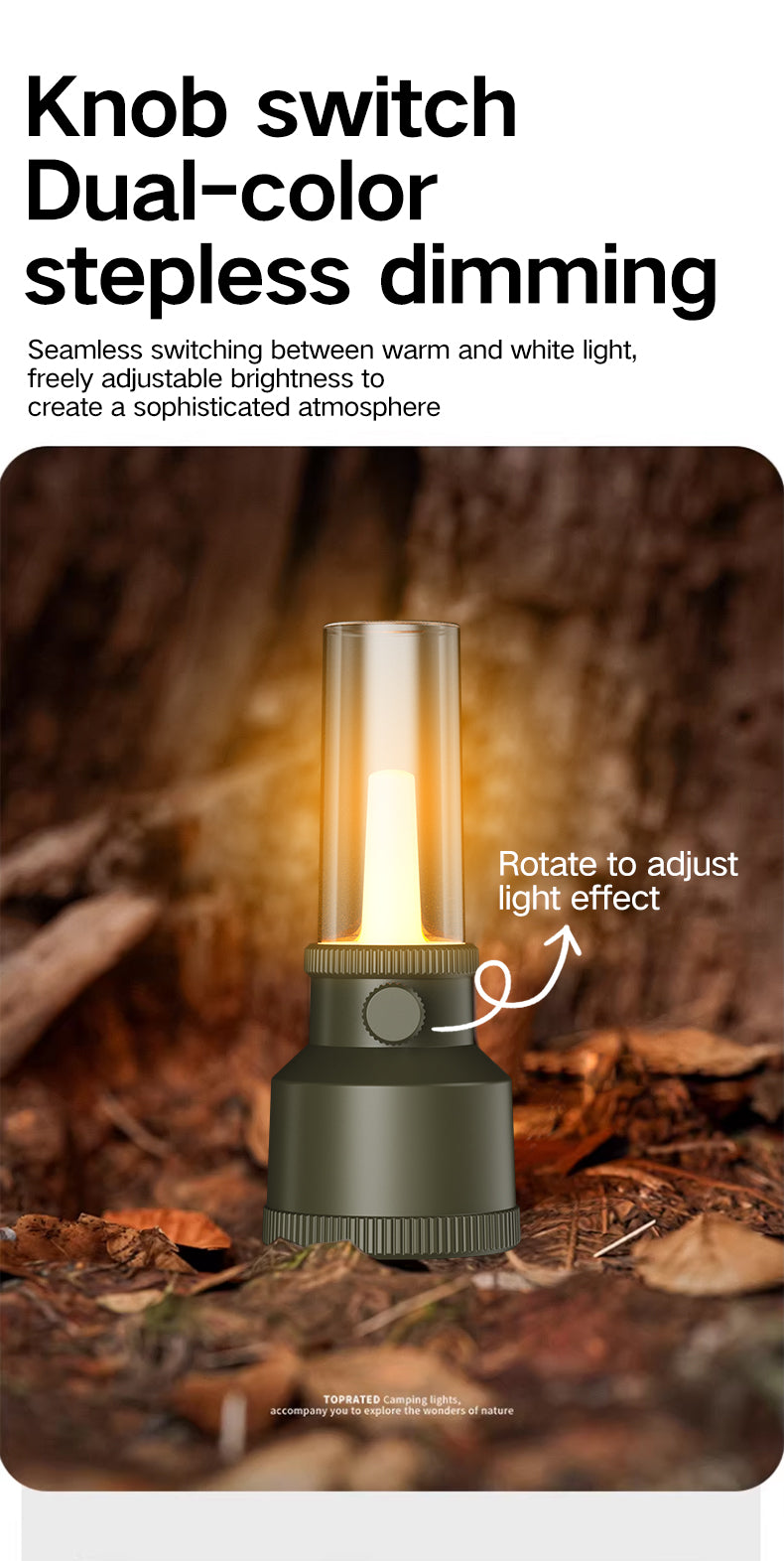 New Camping Atmosphere Lamp with Extra Long Battery Life, Retro Illumination, Lantern, Campground, Home Use, Rechargeable, Outdo
