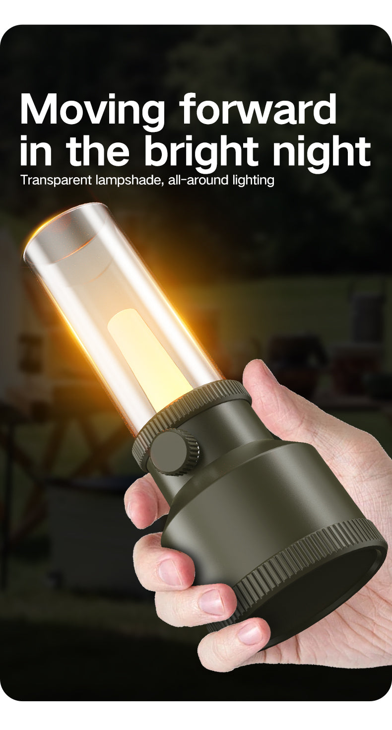 New Camping Atmosphere Lamp with Extra Long Battery Life, Retro Illumination, Lantern, Campground, Home Use, Rechargeable, Outdo