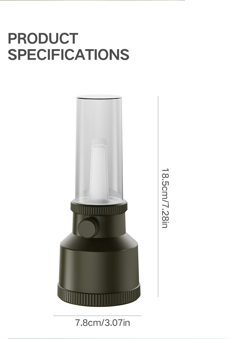 New Camping Atmosphere Lamp with Extra Long Battery Life, Retro Illumination, Lantern, Campground, Home Use, Rechargeable, Outdo